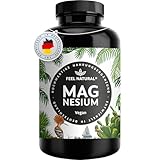 Magnesium hochdosiert Kapseln - 365 Stück (Jahresvorrat) - 664mg je...