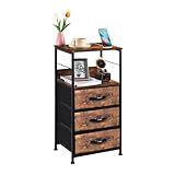 HHeaeR Bedside Tables Nachttisch mit Ladestation, Beistelltisch mit...