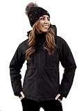 BOLF Damen Winterjacke Skijacke Snowboardjacke Schneejacke mit Kapuze...