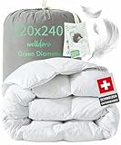 Welldora Komfort Bettdecke 220x240 | 2380g extraweiche Federn & Daunen |...
