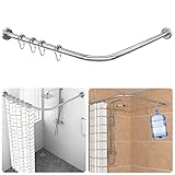 Duschvorhangstange L Form, inkl. 18 Ringe, 70-100 × 110-170 cm,...