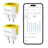 GreenSun WLAN Steckdose Stromzähler Steckdose - Wlan Steckdose mit...