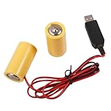 RWAJZAX 3-V-Stromrichter LR14 C-Batterie-Eliminatoren ersetzen 2 Stück...
