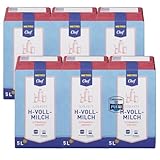 H-Milch 3,5% Fett – Haltbare Vollmilch – 5 l – 6er Pack