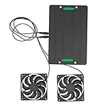 TKSE Solarpanel Lüfter Kit, Solar Panel Fan Kit Dual Air Extractor...