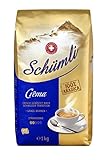 Schümli Crema Ganze Kaffeebohnen 1kg - Stärkegrad 2/5 - UTZ-zertifiziert...