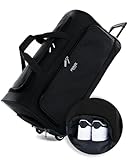 FERGÉ Reisetasche mit Rollen Paris | Separates Schuhfach Weichgepäck...