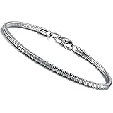 BESTEEL 3 MM Edelstahl Armband Schlangenkette für Damen Herren Armband...