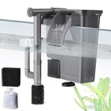 VILLNO 5W Aquarienfilter: Ultra-leiser 470L/H Aquarium HOB Außenfilter mit...