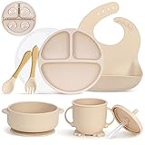 MOJINL Silikon Baby Geschirrset, Rutschfest Kindergeschirr Set mit...