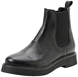 Tommy Jeans Damen Mid Boot Stiefel Chelsea Flat Stiefeletten, Schwarz...