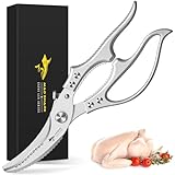 MAD SHARK Geflügelschere Profi-Küchenschere mit Rutschfestem Griff &...