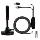 DVB-T/DVB-T2 Antenne mit Verstärker, HDTV Zimmerantenne für Fernseher,...