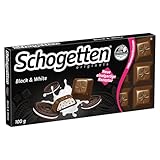 Schogetten Black & White 100g Schokoladentafel, praktisch einzeln...