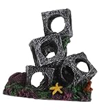 ORFOFE Aquarium Fisch Versteck Höhlenwürfel Stapelbar Betta Unterschlupf...