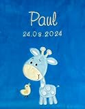 KIDDI-MEDIA Babydecke mit Name und Geburtsdatum Bestickt/kuschelig weich /...