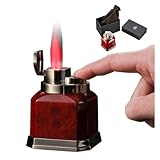 Tischfeuerzeug, winddichtes Vierflammen-Fackelfeuerzeug,...