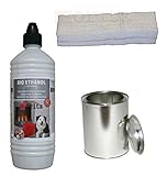 Moritz Starter Set 1 x 1000 ml Bio Ethanol + 1x Blechdose 500 ml mit Deckel...