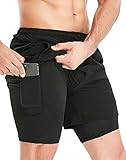 HOPLYNN Herren 2 in 1 Shorts Sommer Schnelltrocknende Laufshorts mit...