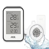 ADE Poolthermometer schwimmend | Pool Thermometer funk für Schwimmbad,...