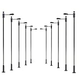 Evemodel LQS09W 10 STK. Peitschenlampen LED 82mm Spur H0 Straßenlampen...