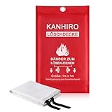 kanhiro Löschdecke Küche Feuerlöschdecke - 1m x 1m Glasfaser...