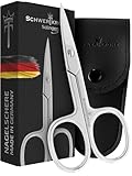 Schwertkrone Nagelschere Made in Germany Solingen mit Etui (Nagelschere...