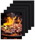 5er Set BBQ Grillmatte 50 x 40 cm, Teflon Grillmatten Premium...