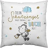 Sheepworld Kissen Motiv 'Schutzengel' | Zierkissen, Baumwolle, 40 cm x 40...