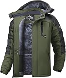 Tansozer Warme Winterjacke Herren Winddicht und Wasserdicht Skijacke Winter...