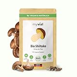 Bio Shiitake Pilz Kapseln 120 Stück 500mg pro Kapsel hochdosiert vegan...