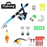 1.8m Angelset für Kinder Kinderangel Starter Set Kohlefaser Angelrute mit...