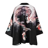 Siehin Herren Drache-Druck Frühling-Sommer Kimono Cardigan Japan Happi...