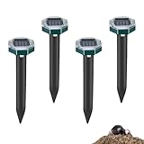 Maulwurf Vertreiber Ultraschall, Maulwurfschreck Solar Wühlmausschreck mit...