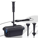 Biling 40 W Teichfilterpumpe mit Filter, All-in-One 660 GPH Teichpumpe...