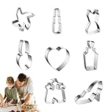Hochzeitskuchen Ausstechform | Backformen Set - Edelstahl 16-teilig...