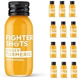 Fighter Shots Ingwer Shot Kurkuma (12 x 60ml) | Reduziert Blähungen |...