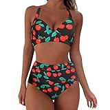 YCBMINGCAN Push Up Bikini,Bikini Damen Set Push Up High Waist Zweiteiler...