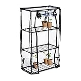 Relaxdays Gewächshaus Balkon, PVC-Folie, Stahl, HBT: 80 x 48 x 24,5 cm,...