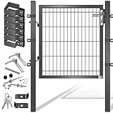 KESSER® Gartentor Premium Gartentür aus Metall verzinktem Stahl,...