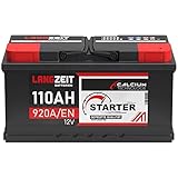 LANGZEIT Autobatterie 12V 110AH 920A/EN Starterbatterie +30% mehr Leistung...