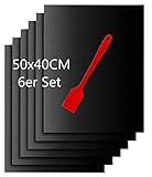 Grillmatte für gasgrill 50x40 6er Set,Backpapier...