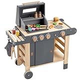 howa Kindergrill Spielgrill Kinder BBQ Grill aus Holz Maxi mit 25 TLG....