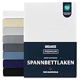 Dreamzie Premium Spannbettlaken 90x200 cm, Spannbetttuch für Dicke...