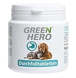 Green Hero Durchfalltabletten, 60 Kautabletten, für Hund und Katze zur...