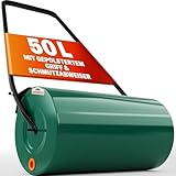 Gardebruk® Rasenwalze 60cm 50L gepolsterter Griff Schmutzabweiser...