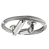 Baluue Edelstahl Gardinendraht 2m Verstellbare Wandmontage Gardinenstange...