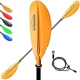 OVERMONT Paddel Aluminium Doppelpaddel SUP Paddel 222cm mit verstellbaren...