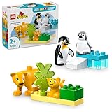 LEGO DUPLO Wildtier-Familien: Pinguine und Löwen – Spielzeug zur...