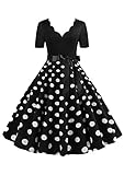 EFOFEI Damen Weihnachten Kleider Langarm Petticoat Kleid Lange Ärmel...